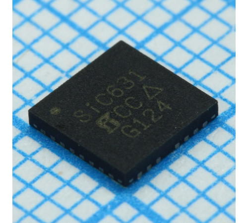 SIC631CD-T1-GE3, Драйвер верхнего/нижнего плеча инвертирующий 55A один выход 31-Pin PowerPAK MLP EP лента на катушке