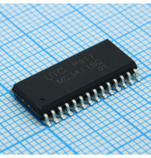 MC34118G-S28-R, Усилитель микрофонный с регулируемым усилением и отключением звука, аттенюатор передачи и приема двухканальный