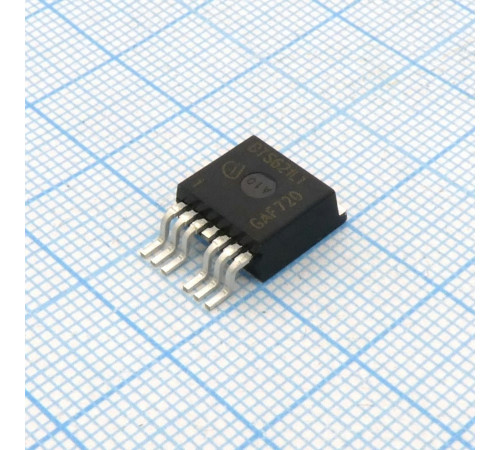 BTS621L1E3128A, Силовой ключ верхнего плеча 6.8A автомобильного применения 7-Pin(6+Tab) TO-220AB для поверхностного монтажа лента на катушке BTS621L1E3128A, Силовой ключ верхнего плеча 6.8A автомобильного применения 7-Pin(6+Tab) TO-220AB для поверхностного монтажа лента на катушке