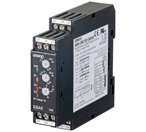 Реле контроляOmron K8AK-VW3 100-240VAC Реле контроляOmron K8AK-VW3 100-240VAC
