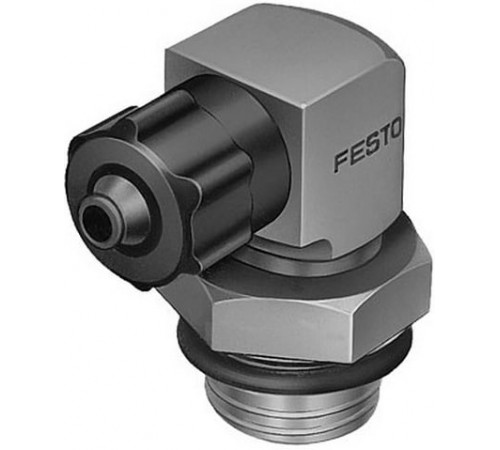 Штуцер ниппельный угловой с накидной гайкой Festo LCKN-M5-PK-4 Штуцер ниппельный угловой с накидной гайкой Festo LCKN-M5-PK-4