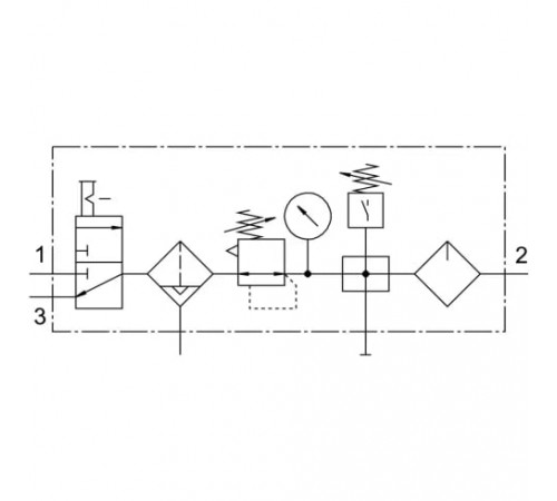 Блок подготовки воздуха Festo FRC-1/2-D-MIDI-KC-A Блок подготовки воздуха Festo FRC-1/2-D-MIDI-KC-A