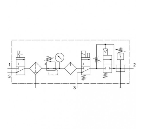 Блок подготовки воздуха Festo FRC-1/2-D-MIDI-KF Блок подготовки воздуха Festo FRC-1/2-D-MIDI-KF