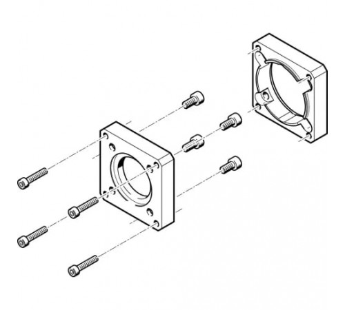 Фланец электродвигателя Festo EAMF-A-48A-60G/H Фланец электродвигателя Festo EAMF-A-48A-60G/H