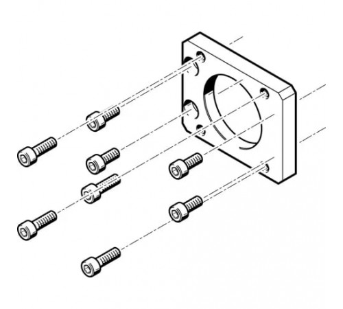Фланец электродвигателя Festo EAMF-A-48B-57A Фланец электродвигателя Festo EAMF-A-48B-57A