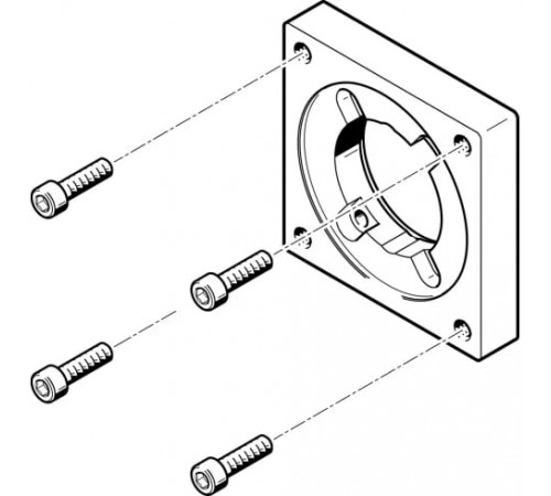 Фланец электродвигателя Festo EAMF-A-48A-87A Фланец электродвигателя Festo EAMF-A-48A-87A