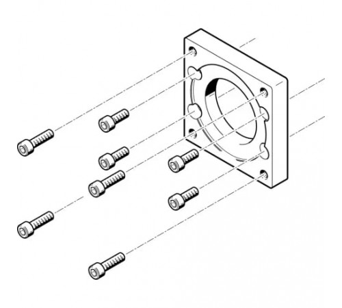 Фланец электродвигателя Festo EAMF-A-62B-87A Фланец электродвигателя Festo EAMF-A-62B-87A