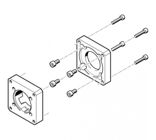 Фланец электродвигателя Festo EAMF-A-38A-60G/H Фланец электродвигателя Festo EAMF-A-38A-60G/H