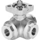 Шаровой кран Festo VZBA-3/8-GGG-63-32T-F0304-V4V4T Ру63 Ду10 (PN63 DN10)