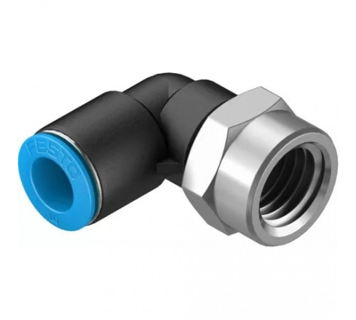 Штуцер цанговый угловой с внутренней резьбой Festo QSLF-3/8-10-B Штуцер цанговый угловой с внутренней резьбой Festo QSLF-3/8-10-B