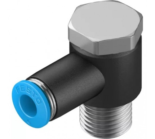 Штуцер цанговый угловой с наружным шестигранником Festo QSLV-1/4-6 Штуцер цанговый угловой с наружным шестигранником Festo QSLV-1/4-6