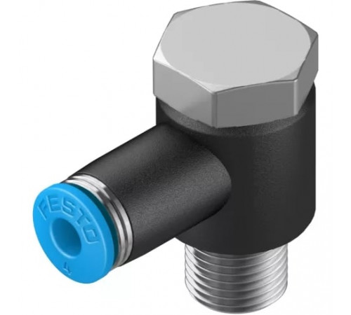 Штуцер цанговый угловой с наружным шестигранником Festo QSLV-1/8-4 Штуцер цанговый угловой с наружным шестигранником Festo QSLV-1/8-4