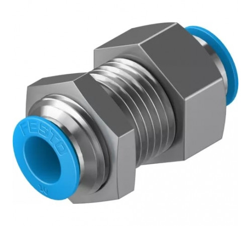 Муфта цанговая для панельного монтажа прямая Festo QSS-10-F Муфта цанговая для панельного монтажа прямая Festo QSS-10-F