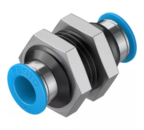 Муфта цанговая для панельного монтажа прямая Festo QSS-10 Муфта цанговая для панельного монтажа прямая Festo QSS-10