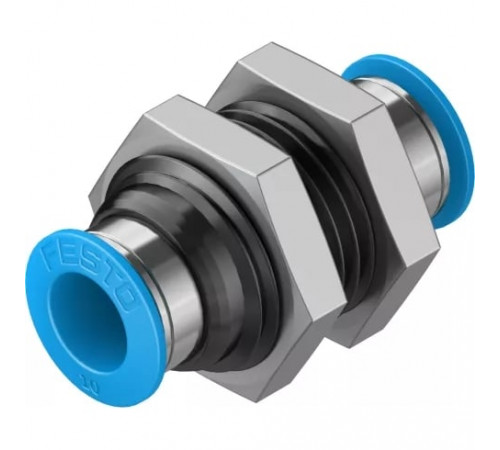 Муфта цанговая для панельного монтажа прямая Festo QSS-10 Муфта цанговая для панельного монтажа прямая Festo QSS-10