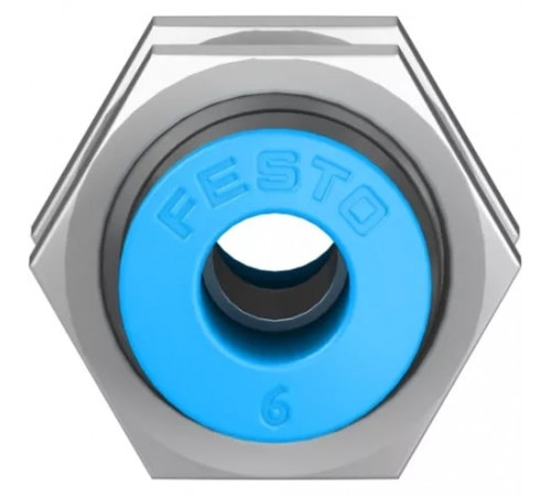 Муфта цанговая для панельного монтажа прямая Festo QSS-6 Муфта цанговая для панельного монтажа прямая Festo QSS-6