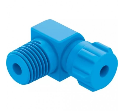 Штуцер ниппельный угловой с накидной гайкой Festo GCK-1/4-PK-6-KU Штуцер ниппельный угловой с накидной гайкой Festo GCK-1/4-PK-6-KU