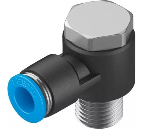 Штуцер цанговый угловой с наружным шестигранником Festo QSLV-1/4-8 Штуцер цанговый угловой с наружным шестигранником Festo QSLV-1/4-8