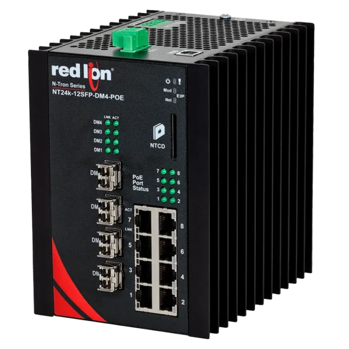N-Tron NT24K-12SFP-DM4-POE — управляемый ethernet-коммутатор