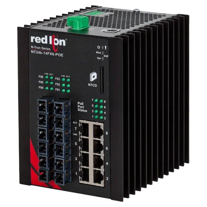 N-Tron NT24K-14FX6-SC-POE — управляемый ethernet-коммутатор