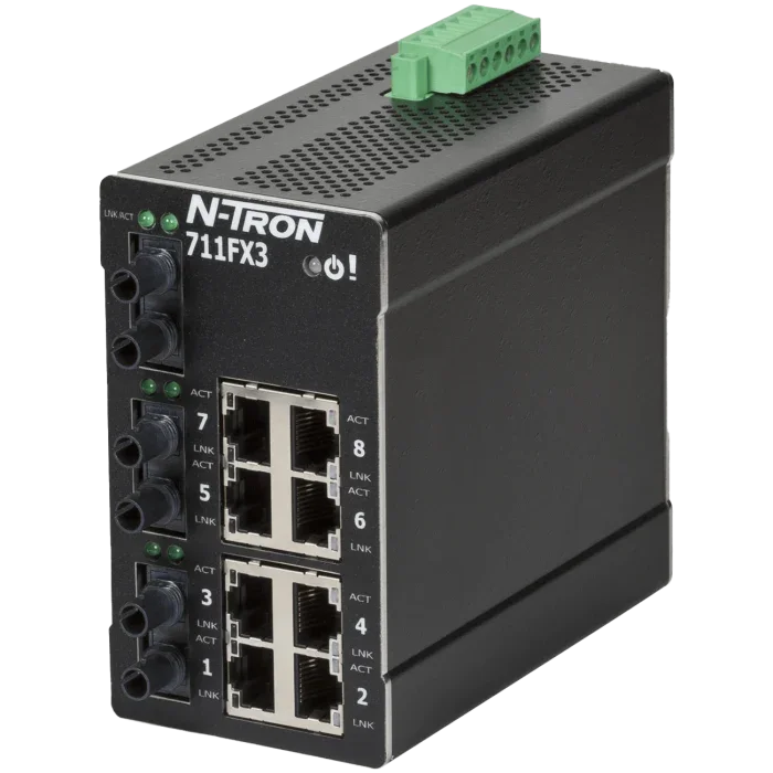 N-Tron 711FX3-ST — управляемый ethernet-коммутатор