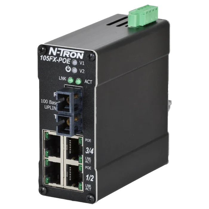 N-Tron 105FX-SC-POE — неуправляемый ethernet-коммутатор