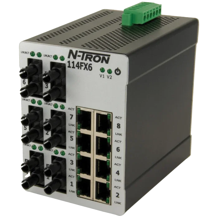 N-Tron 114FX6-ST — неуправляемый ethernet-коммутатор