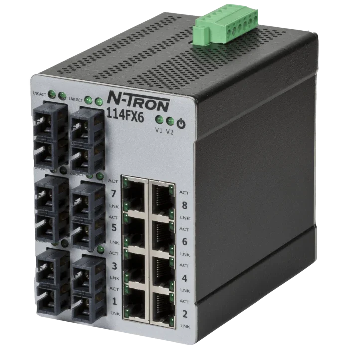 N-Tron 114FXE6-SC-80 — неуправляемый ethernet-коммутатор