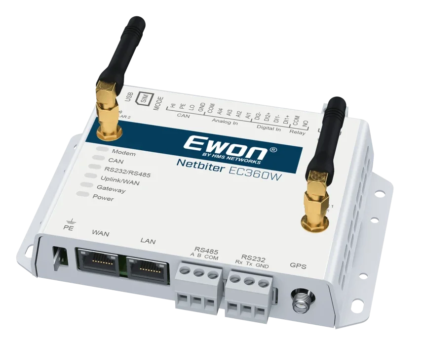 Ewon Netbiter EC360W — шлюз удалённого мониторинга 4G/Ethernet