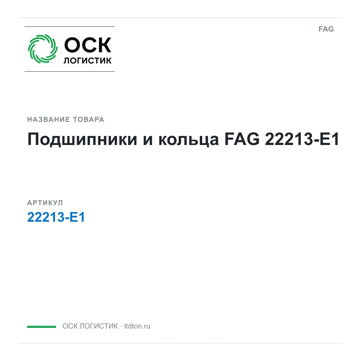 FAG 22213-E1 (22213E1)