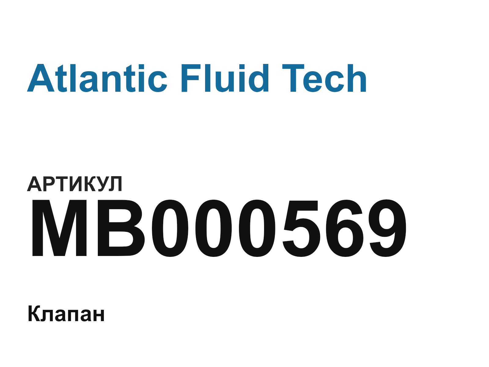 Atlantic Fluid Tech MB000569 (MB000569)