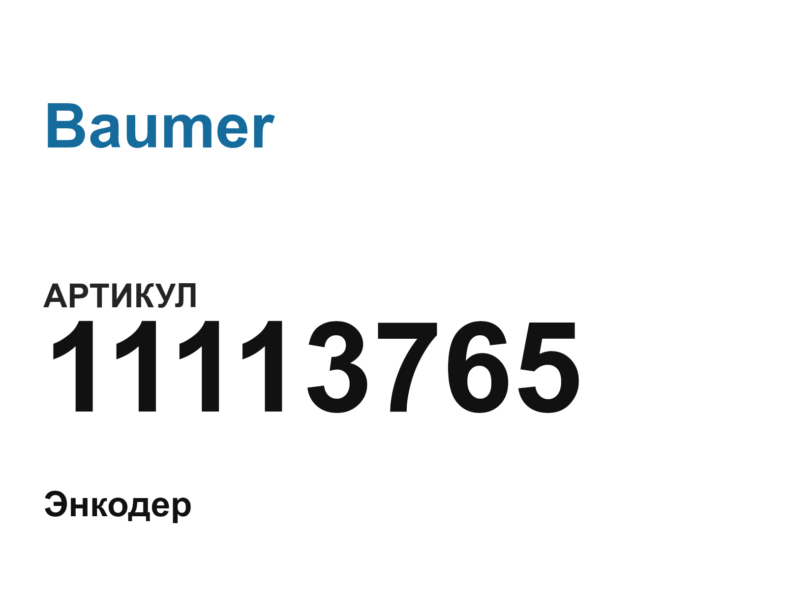Baumer 11113765 (11113765)