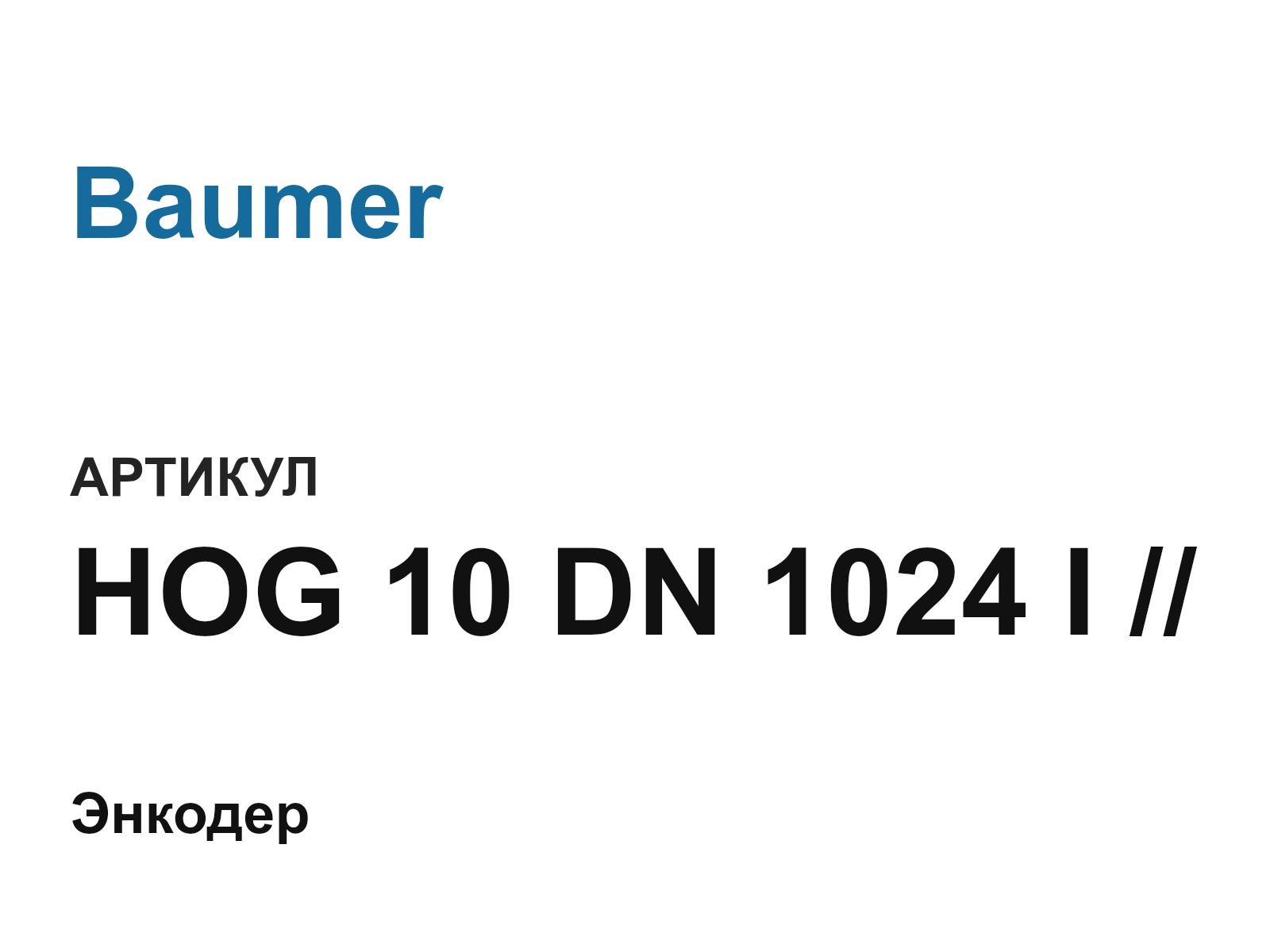 Baumer HOG-10-DN-1024-I (HOG10DN1024I)