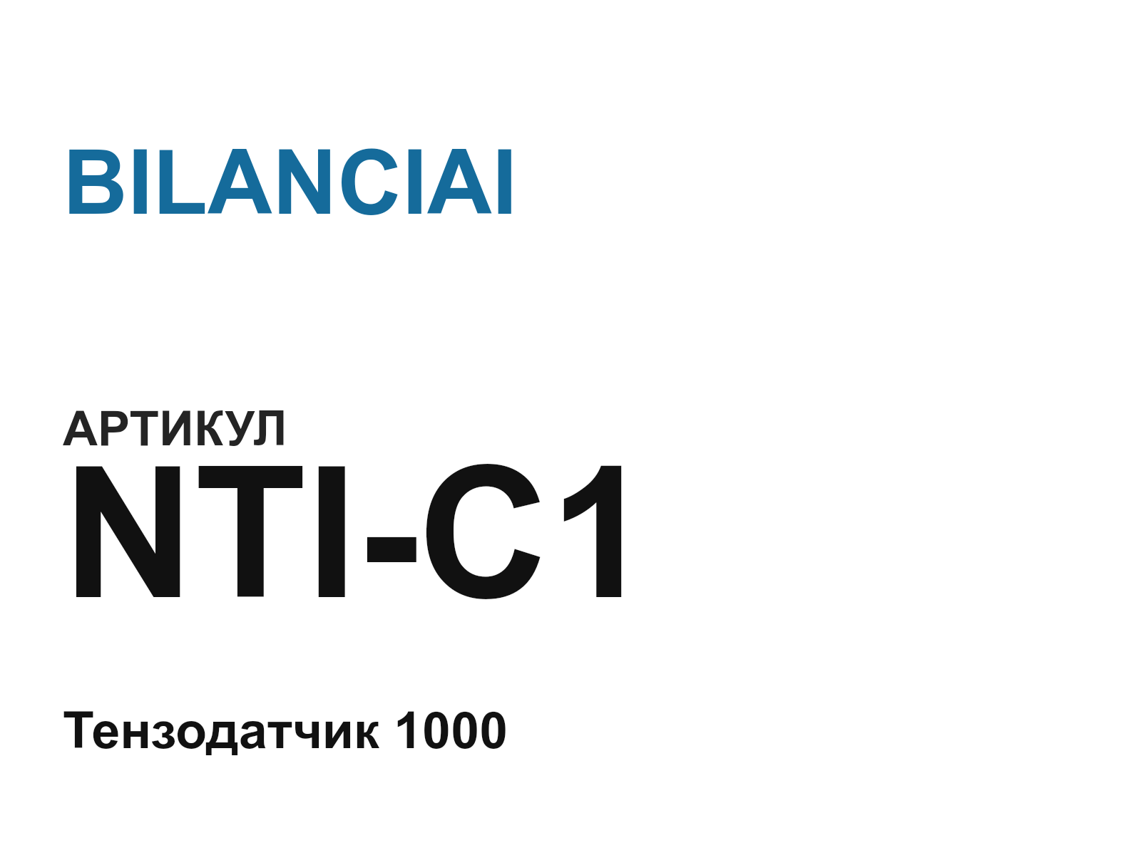BILANCIAI NTI-C1 (NTIC1)