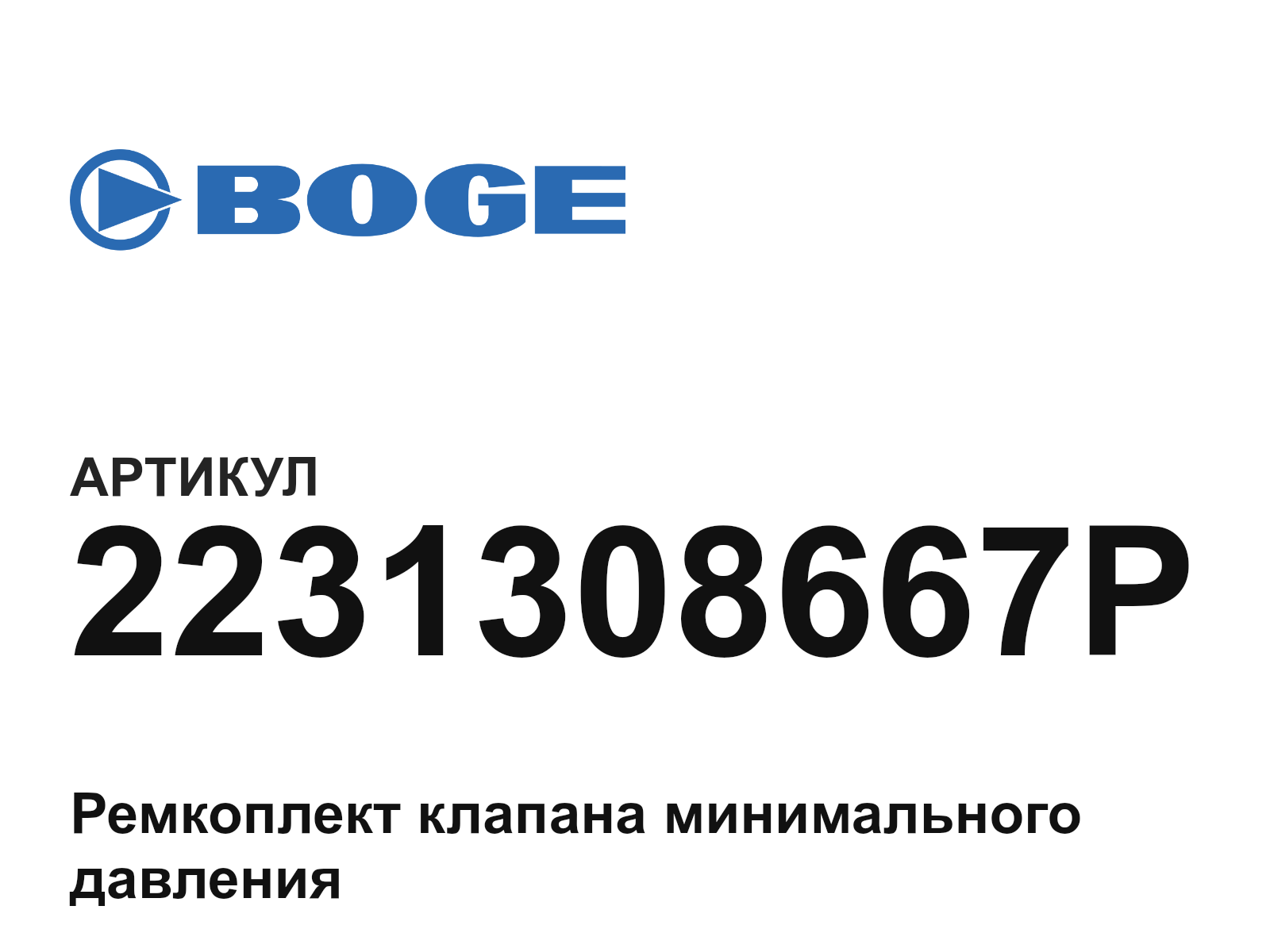 BOGE 2231308667P (2231308667P)