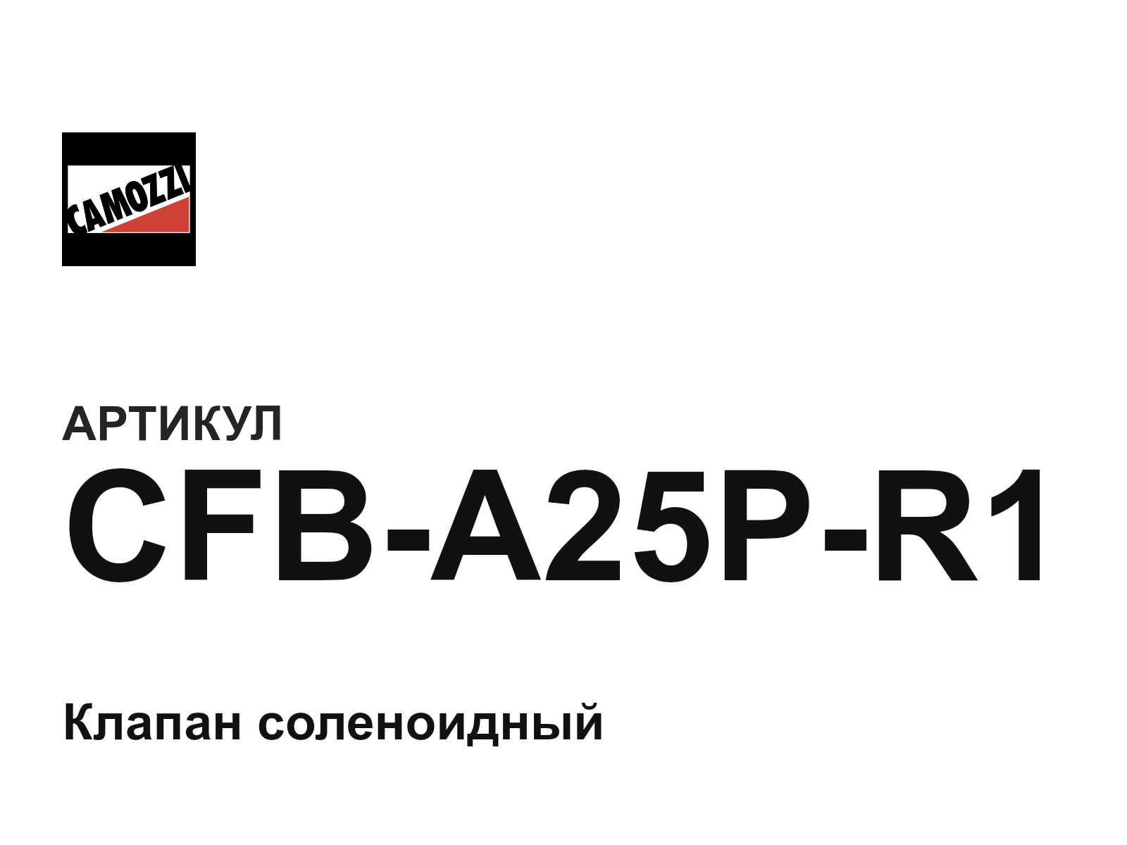 Camozzi CFB-A25P-R1 (CFBA25PR1)