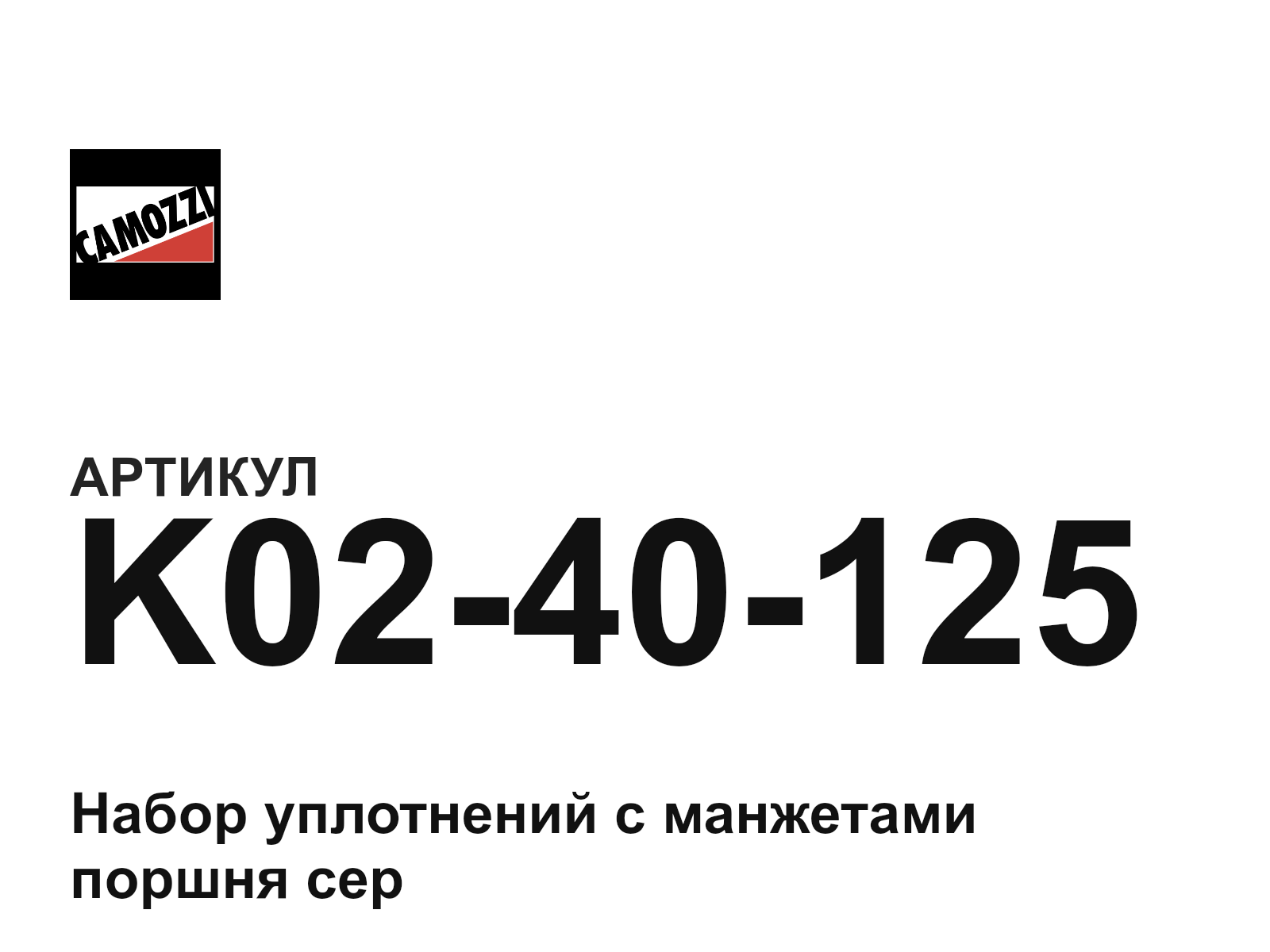 Camozzi K02-40-125 (K0240125)
