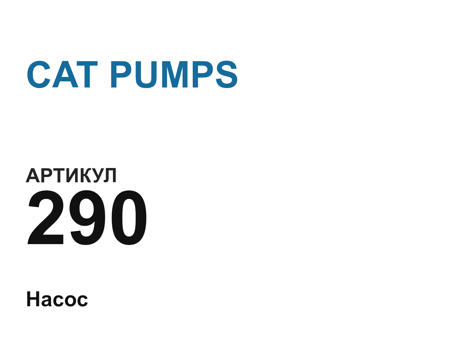CAT PUMPS 290 (290)