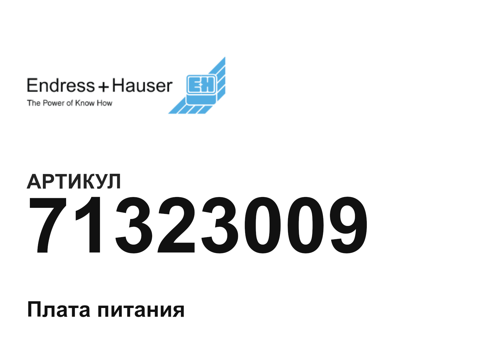 Endress+Hauser 71323009 (71323009)