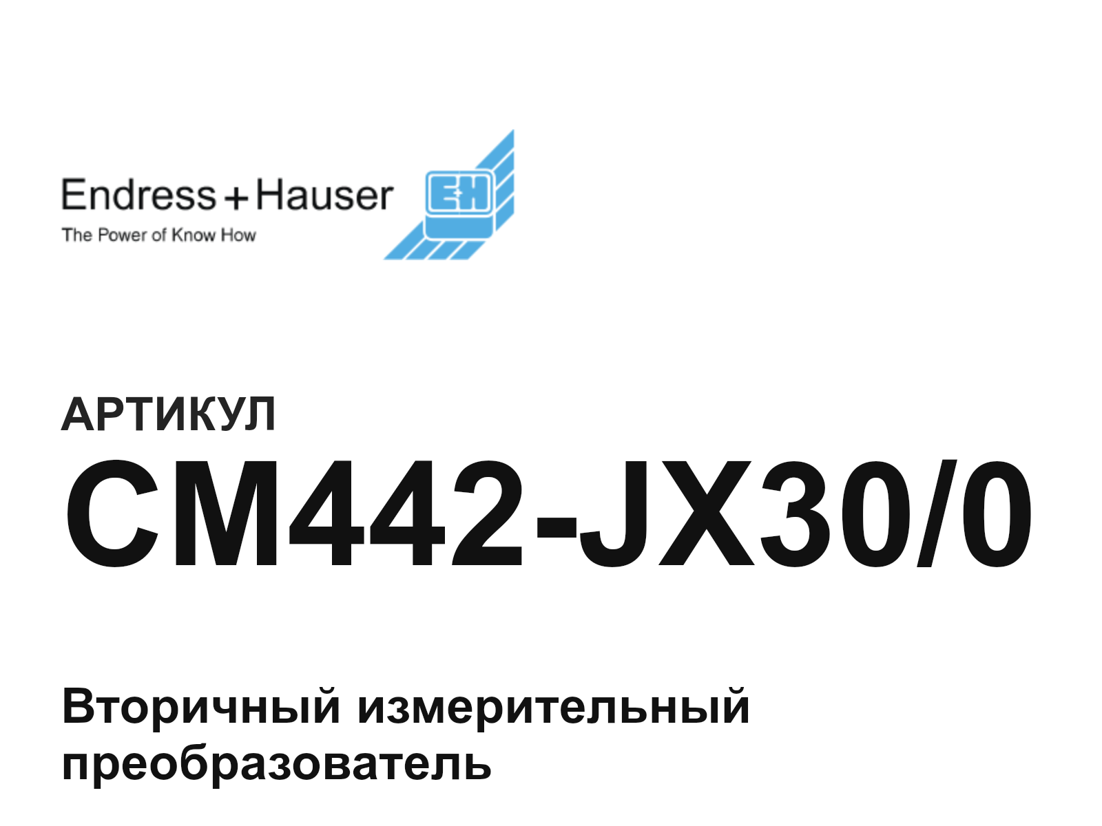 Endress+Hauser CM442-JX30-0 (CM442JX300)