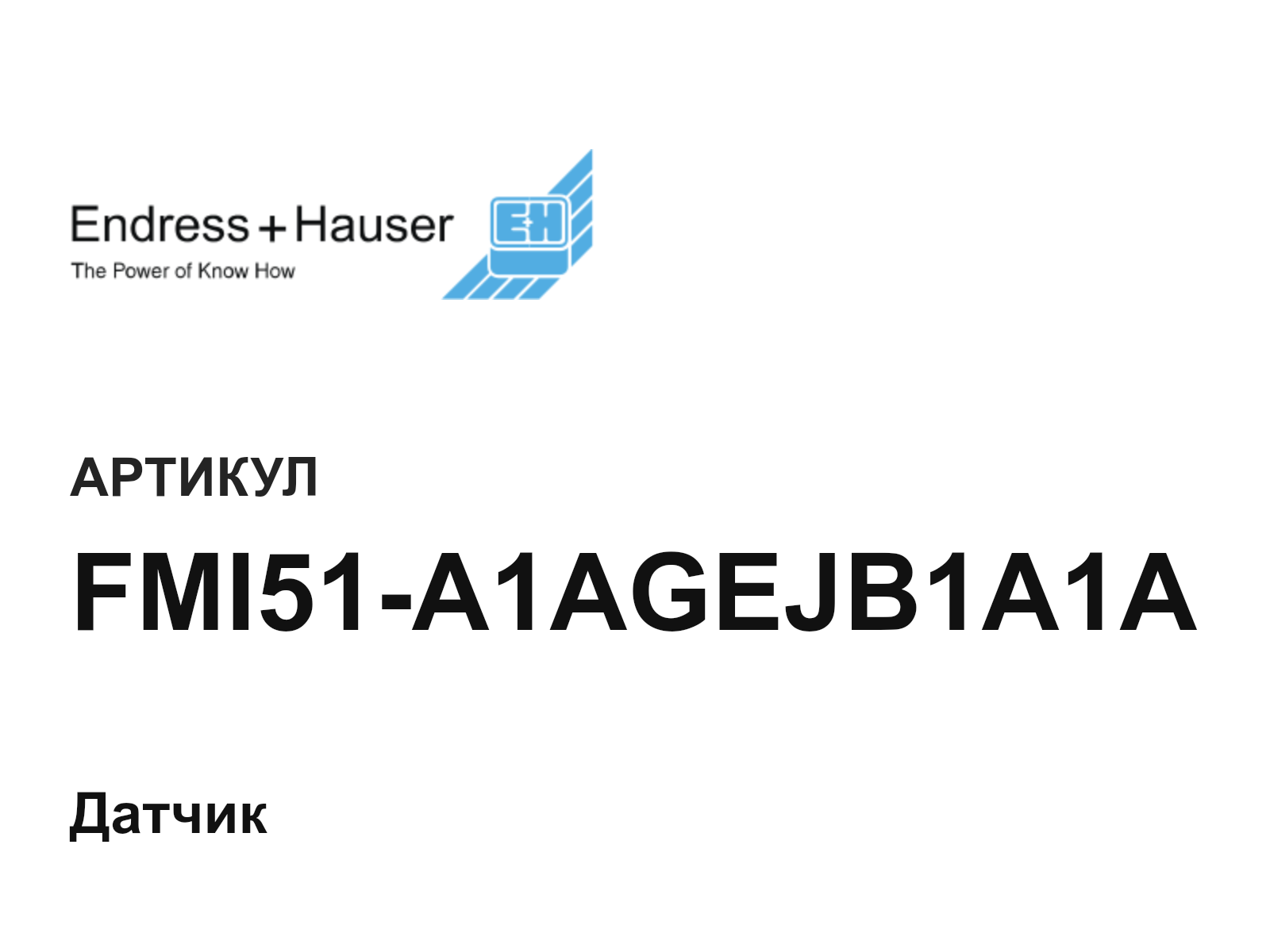 Endress+Hauser FMI51-A1AGEJB1A1A (FMI51A1AGEJB1A1A)