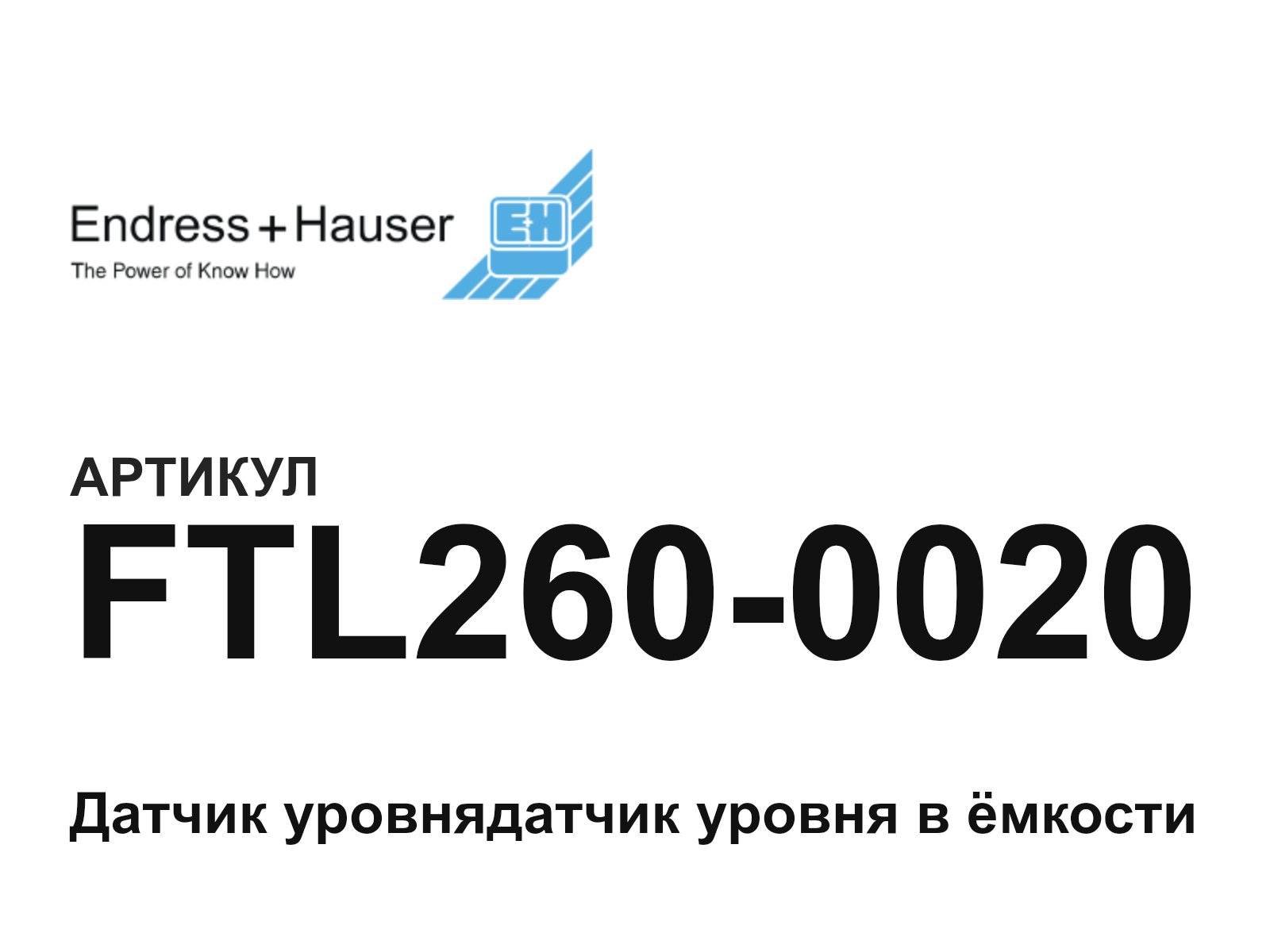 Endress+Hauser FTL260-0020 (FTL2600020)