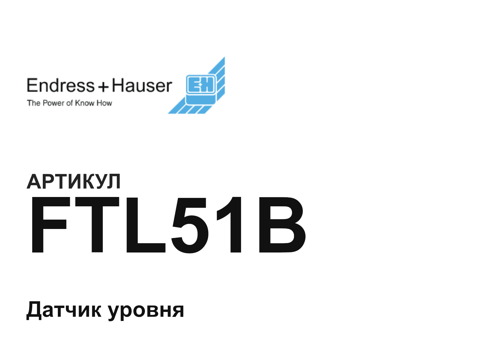 Endress+Hauser FTL51B (FTL51B)