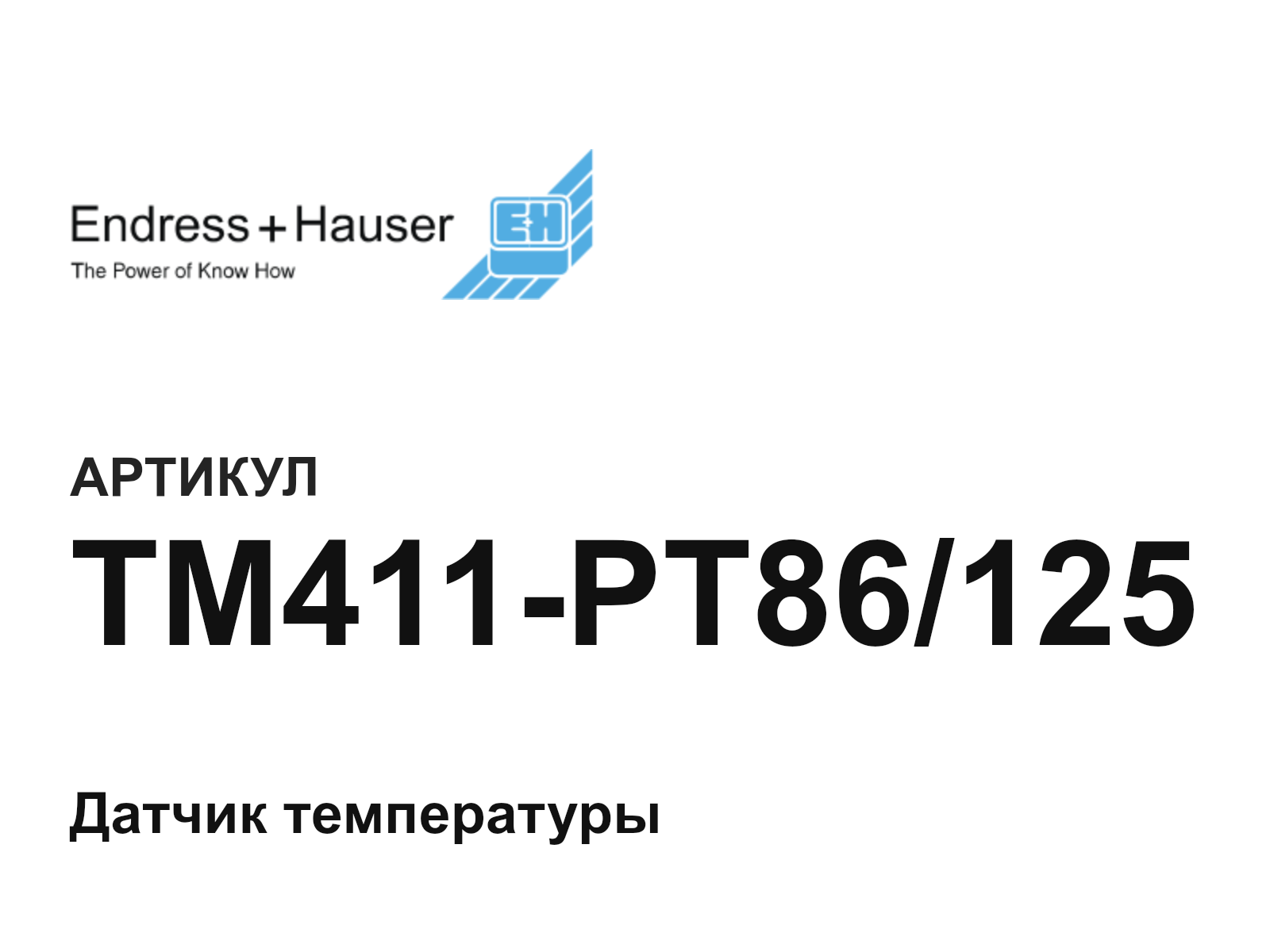 Endress+Hauser TM411-PT86-125 (TM411PT86125)
