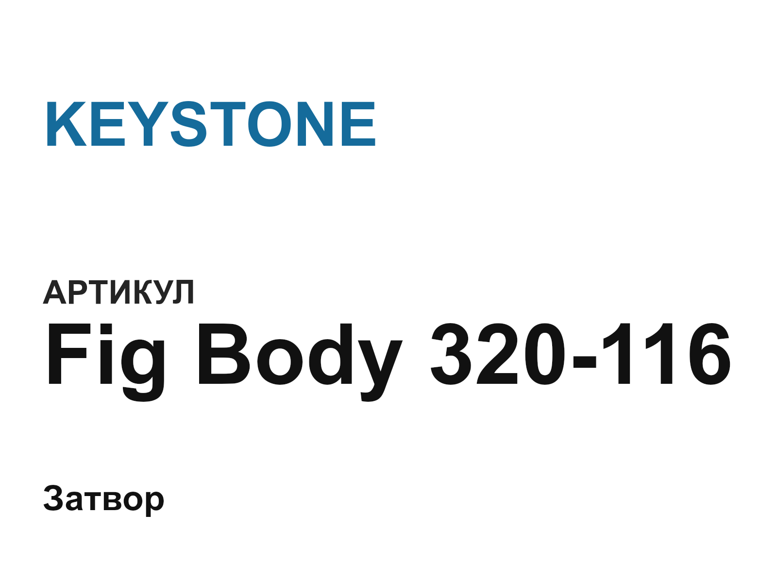 KEYSTONE Fig-Body-320-116 (FigBody320116)