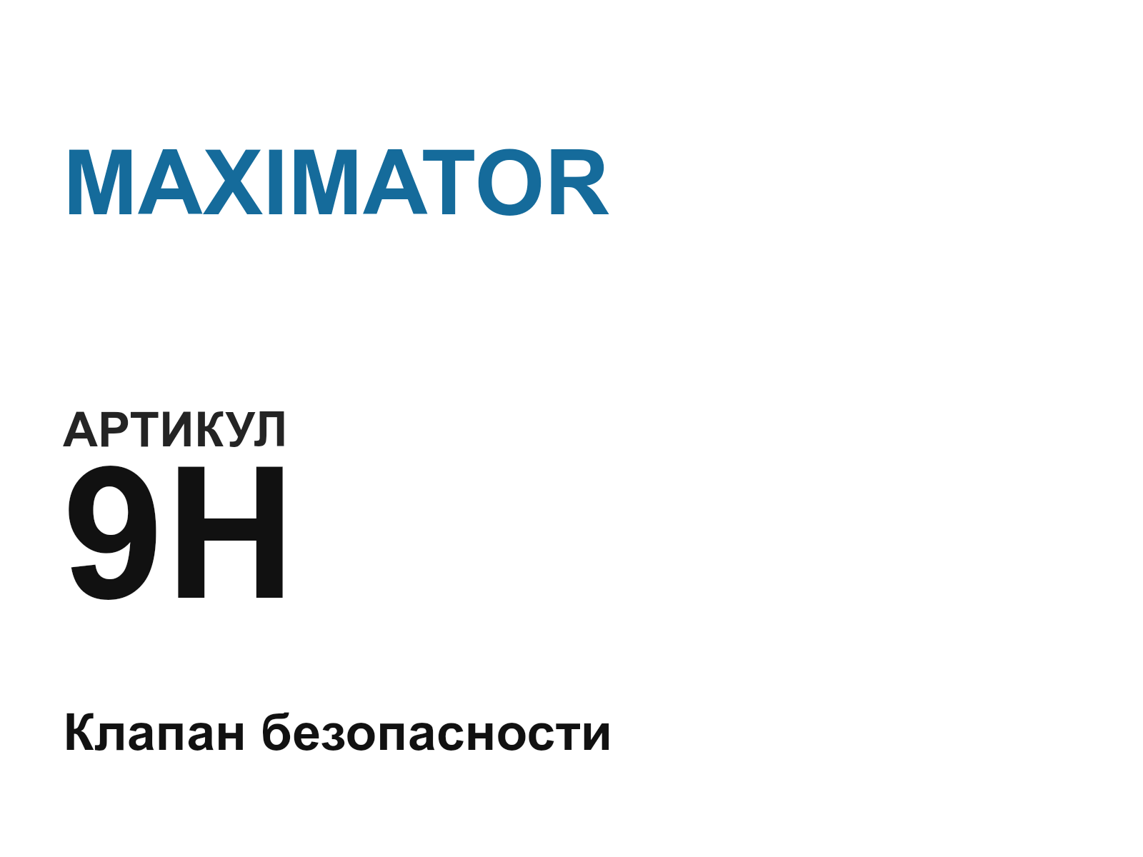MAXIMATOR 9H-D2 (9HD2)