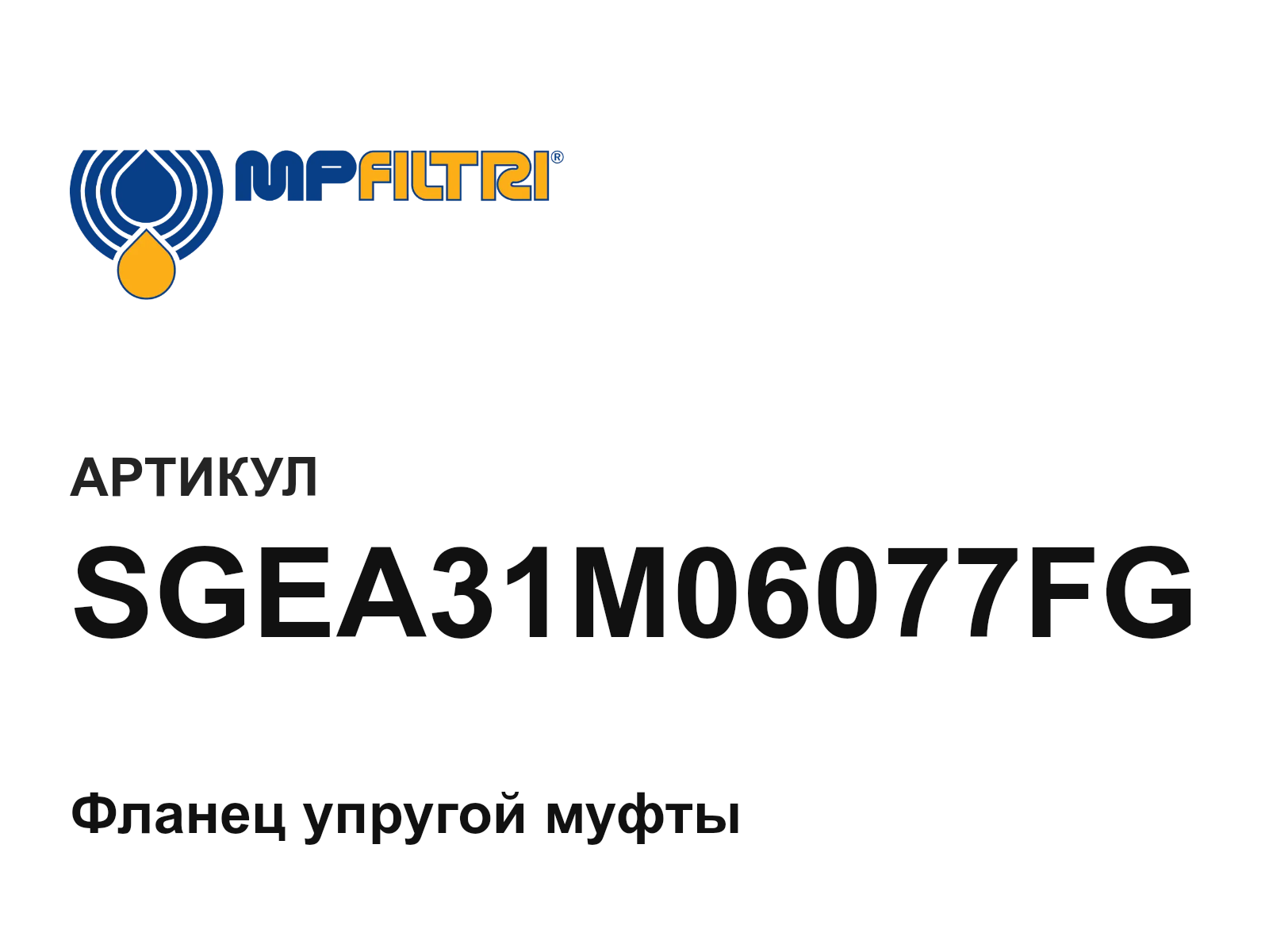 MP Filtri SGEA31M06077FG (SGEA31M06077FG)