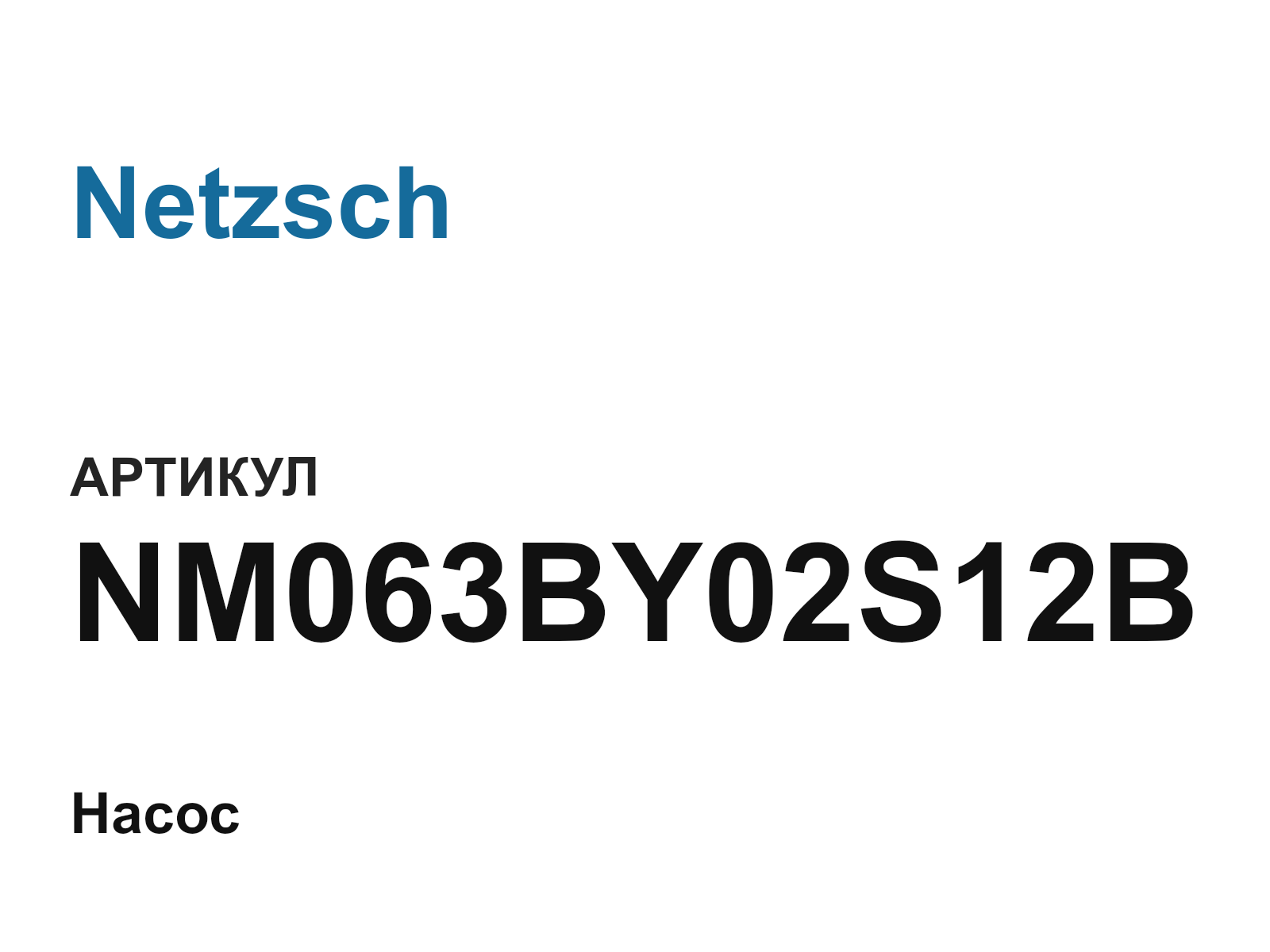 Netzsch NM063BY02S12B (NM063BY02S12B)