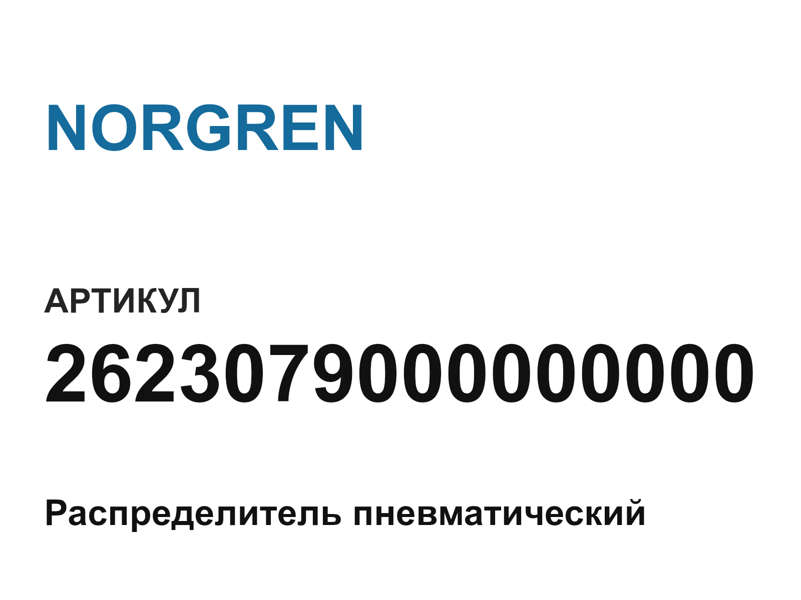 NORGREN 2623079000000000-D2 (2623079000000000D2)