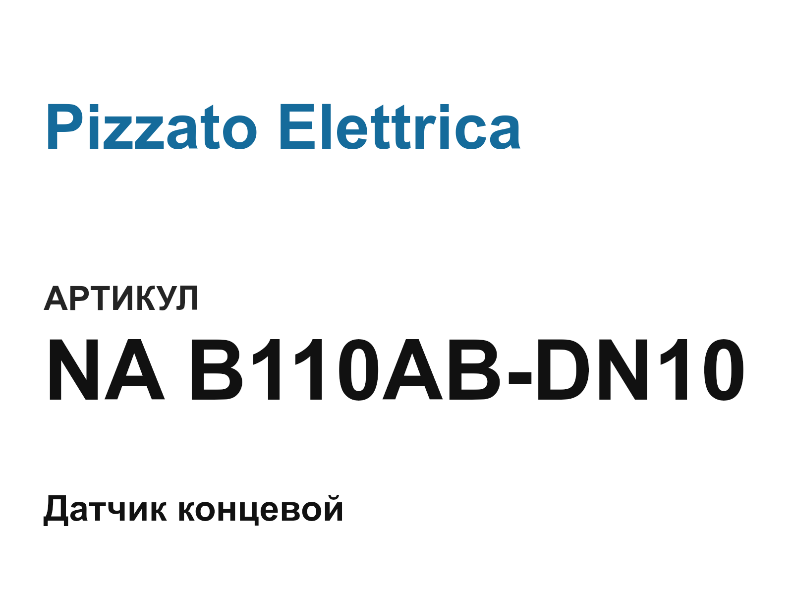 Pizzato Elettrica NA-B110AB-DN10 (NAB110ABDN10)